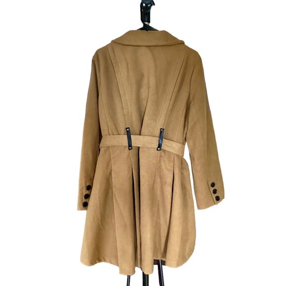 NWT STEVE MADDEN BELTED SKIRTED COAT - Picture 5 of 6